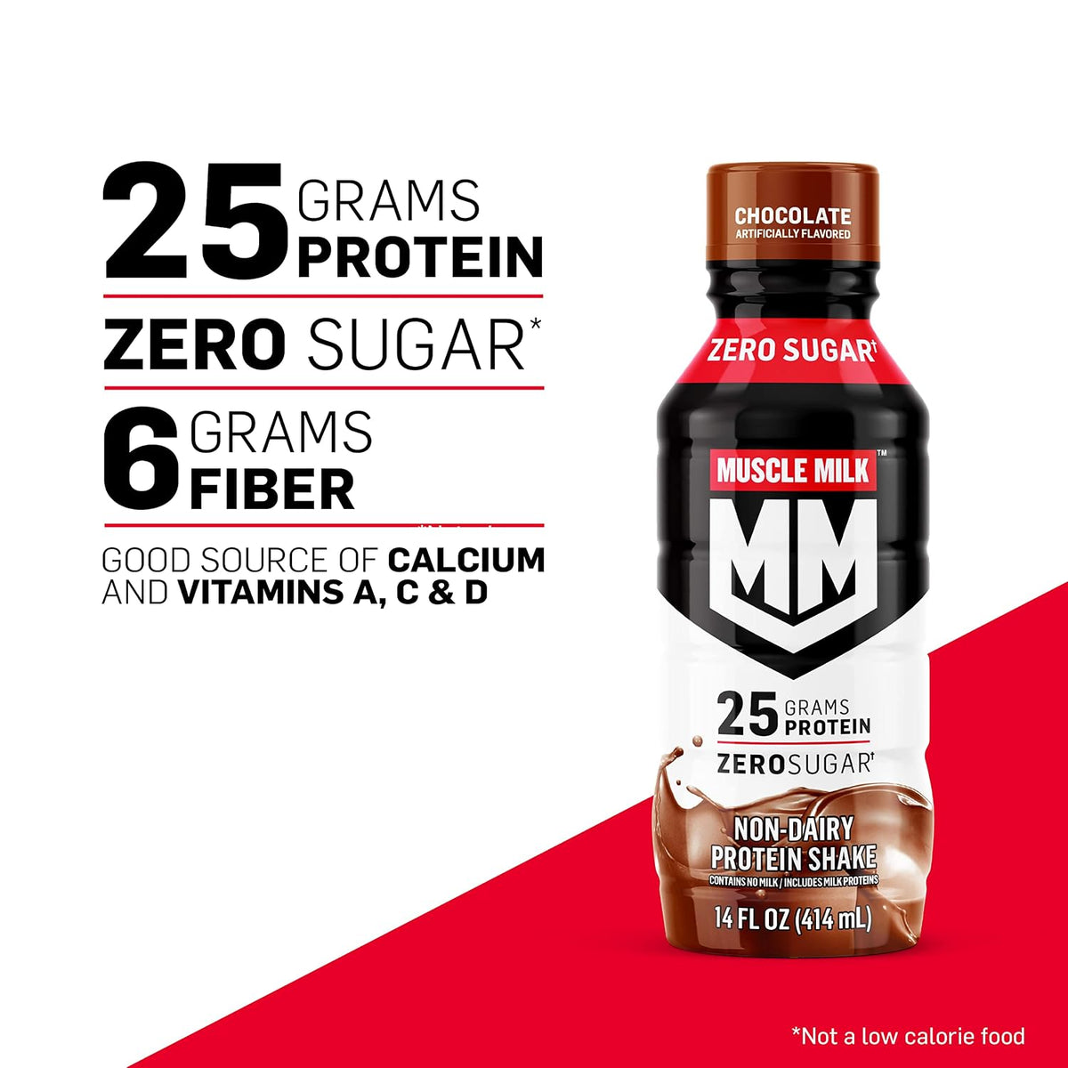 Muscle Milk Genuine Protein Shake, Strawberries 'N Crème, 25g Protein, 14 Fl Oz, 12 Pack