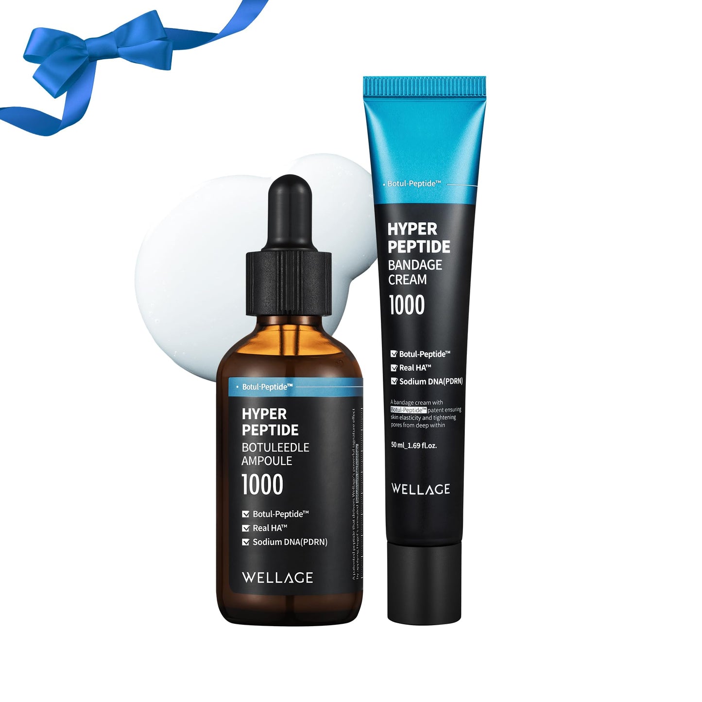 WELLAGE Hyper Peptide Botuleedle Ampoule 1.69 fl.oz + Bandage Cream 1.69 fl.oz