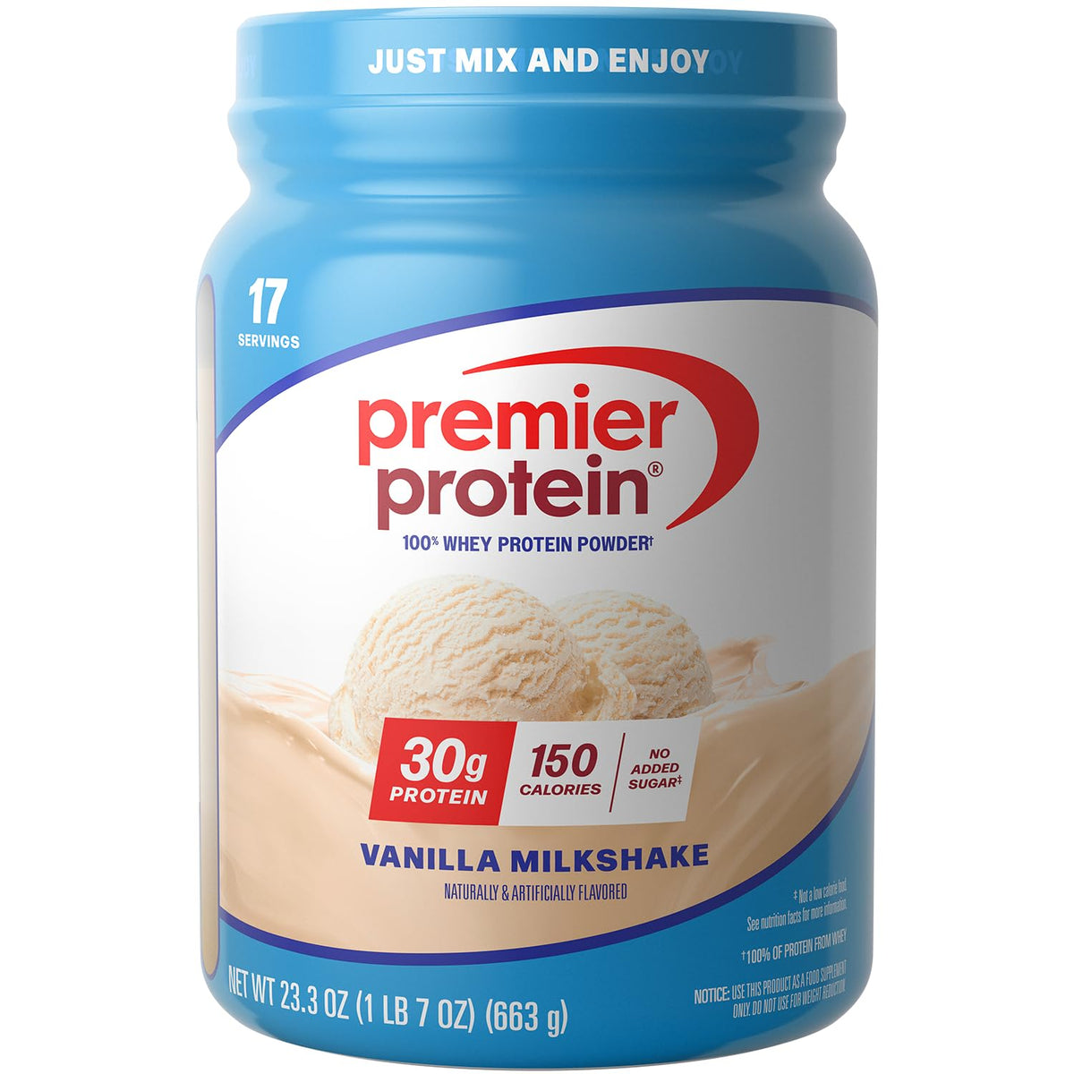 Premier Protein 30g High Protein Powder, 100% Whey, Chocolate, 29 Servings | No Added Sugar, Supports Muscle Health, Soy & Gluten-Free, 2.6 lb