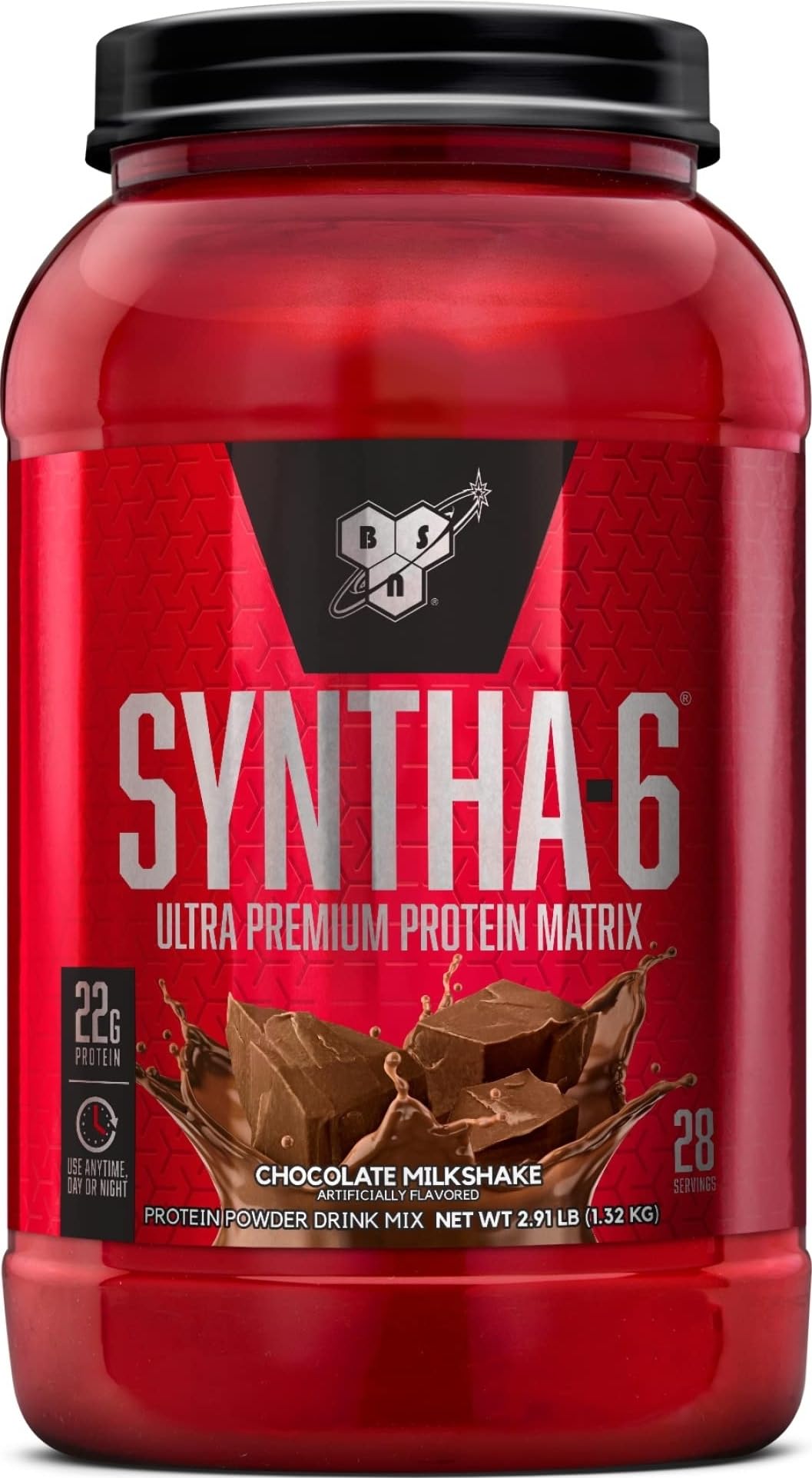 BSN SYNTHA-6 Premium Protein Powder, Vanilla Ice Cream, 28 Servings