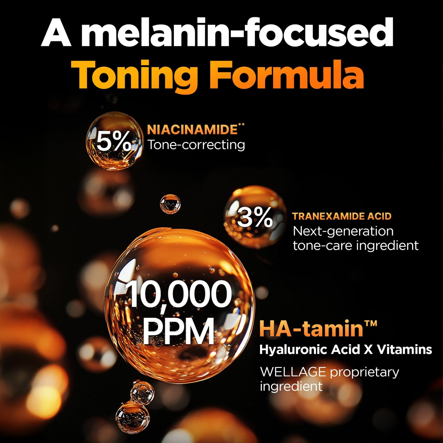 WELLAGE Hyper Toning Glowy Ampoule 1.01fl.oz + Hyper Toning Vita C Bubble Mask 5 sheets