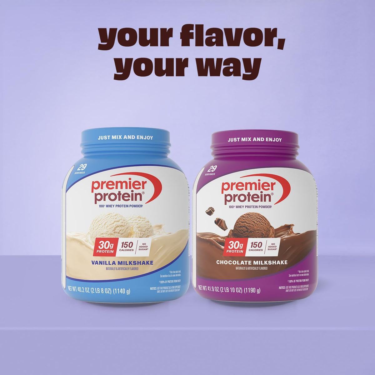 Premier Protein 30g High Protein Powder, 100% Whey, Chocolate, 29 Servings | No Added Sugar, Supports Muscle Health, Soy & Gluten-Free, 2.6 lb