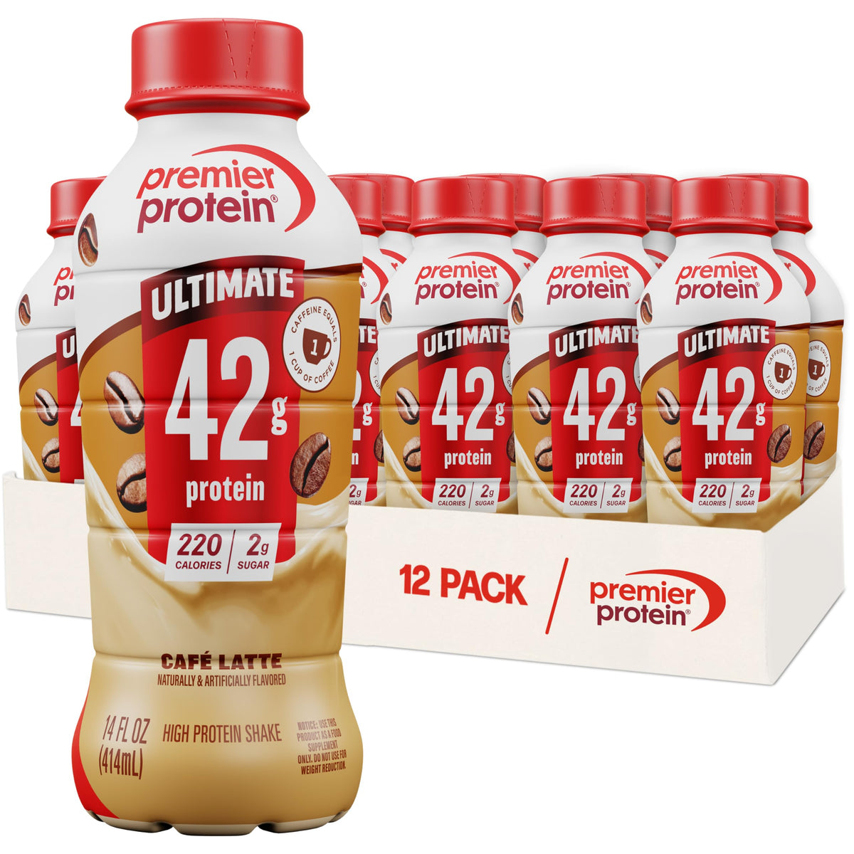 Premier Protein ULTIMATE 42g High Protein Shake, Vanilla, 12 Pack