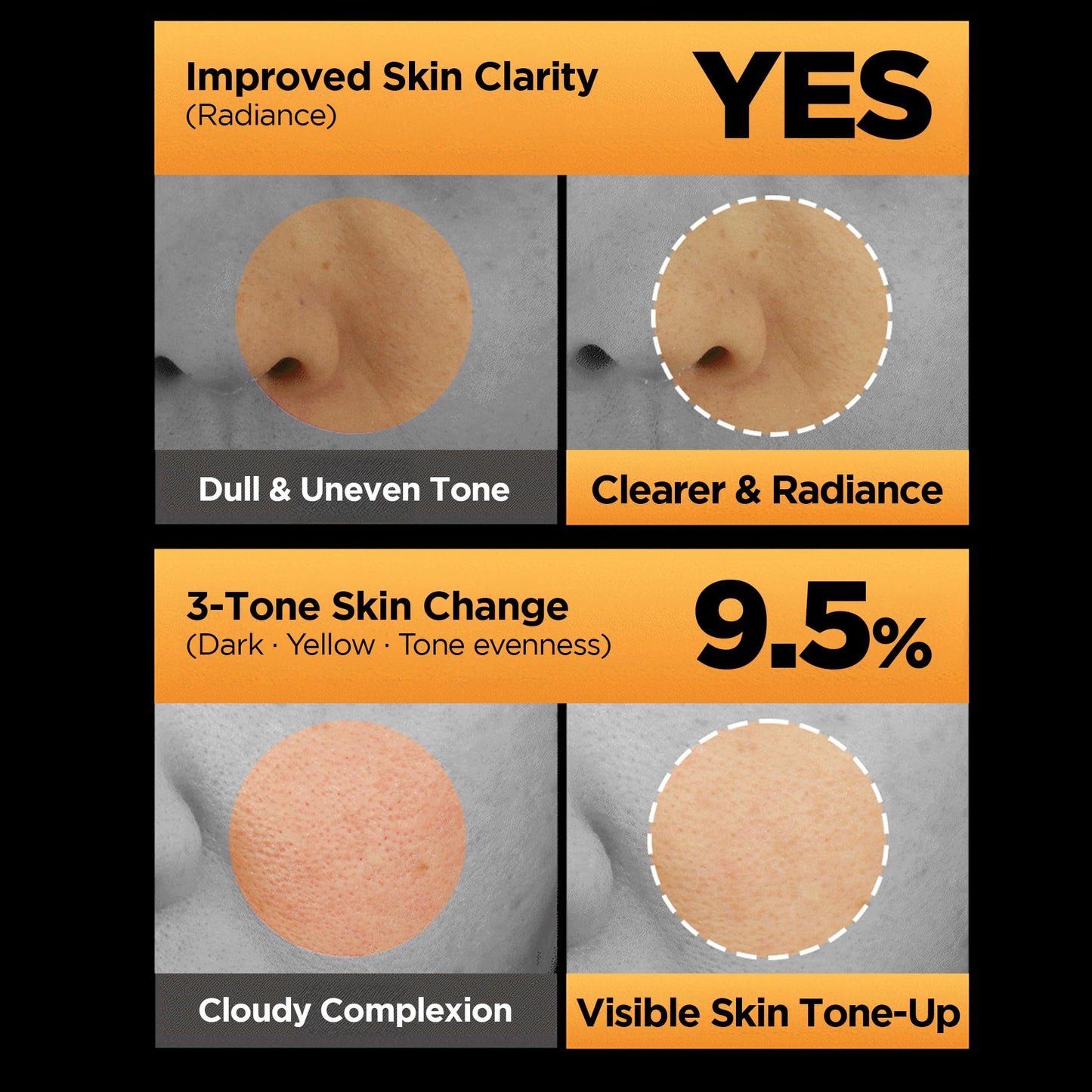 WELLAGE Hyper Toning Glowy Ampoule 1.01fl.oz + Hyper Toning Vita C Bubble Mask 5 sheets